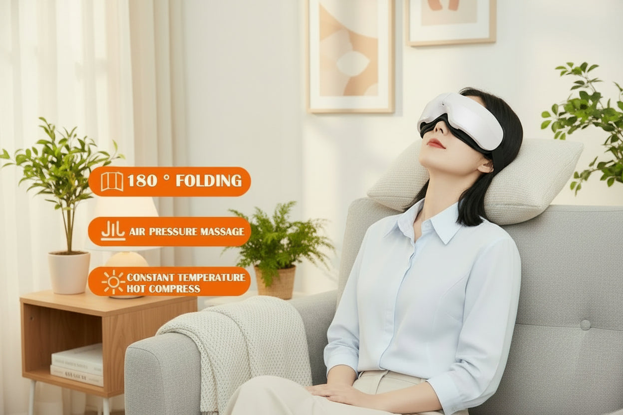 Eye Massager with Bluetooth and Smart Pressure Technology